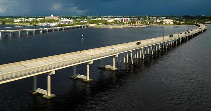 Aerial View of Port Charlotte, Florida.