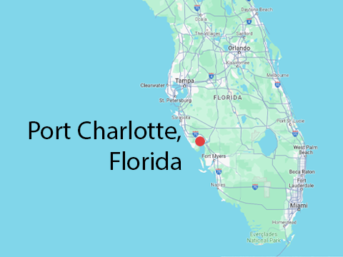 Map of Port Charlotte Florida.