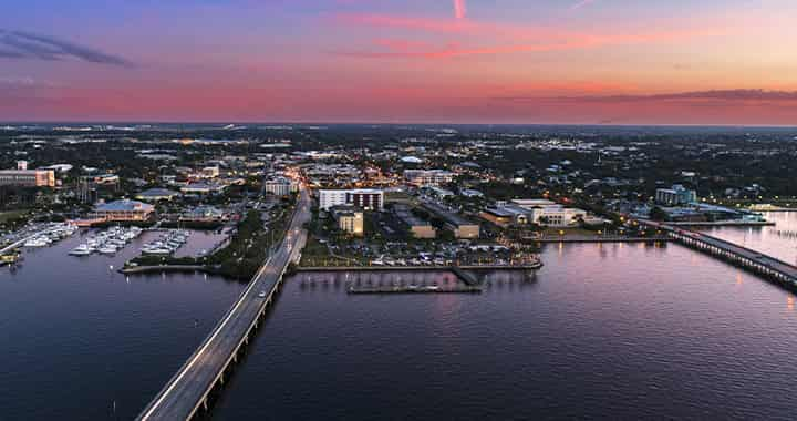 Aerial View of Punta Gorda, Florida.