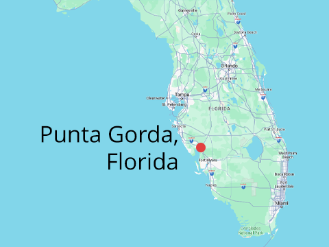 Map of Punta Gorda Florida.